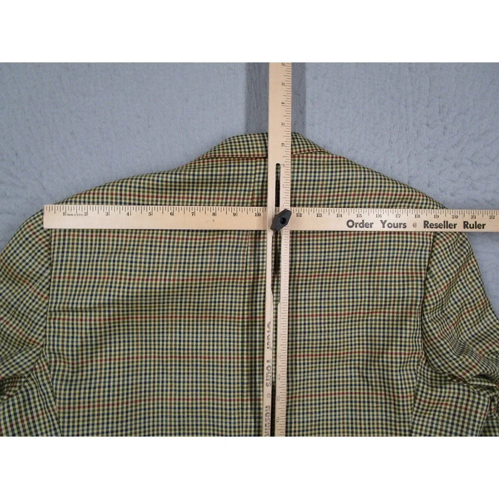 Burberry London Kensington Wool Silk Blazer Sport Coat 44R Gun Club Check Plaid - Picture 13 of 16